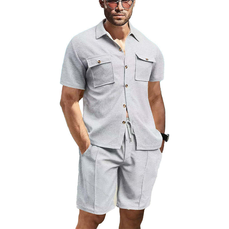 Herren Kurzarmhemd Style Sommer Shorts Set - BerlinGlamour