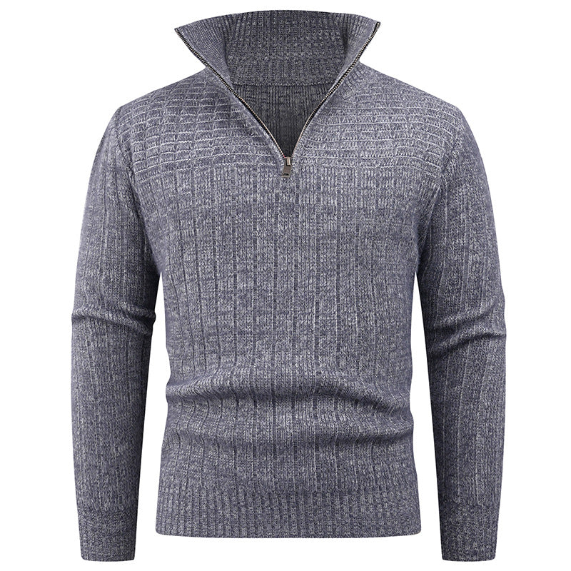 Herren Strickpullover Modern Struktur Design Zipper