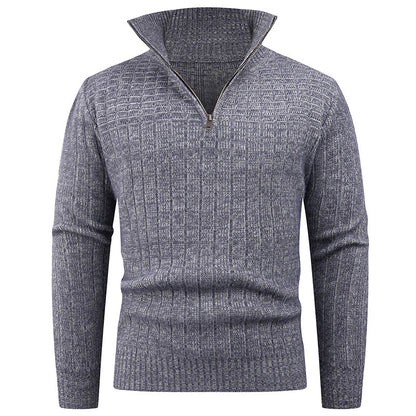 Herren Strickpullover Modern Struktur Design Zipper