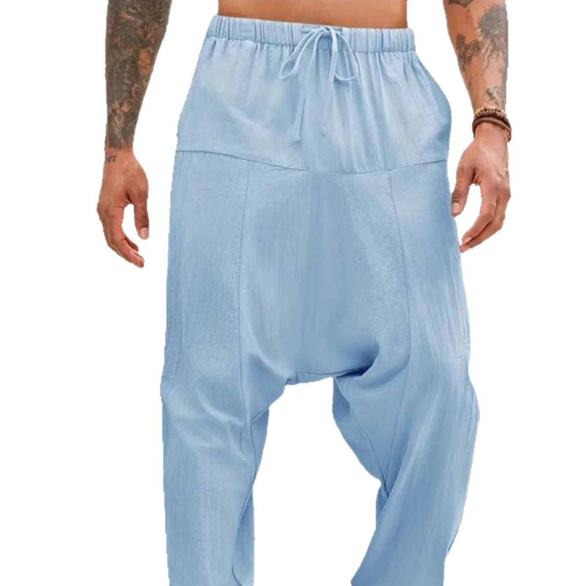 Herren Haremshose Bequem Sommerhose Lässig