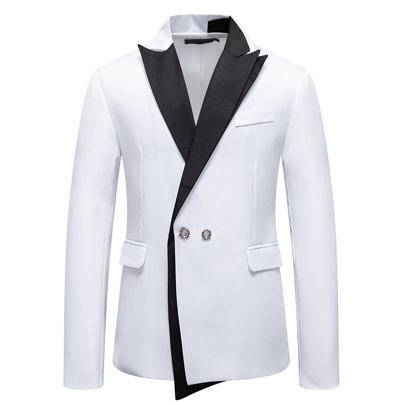 Herren Smoking Blazer Elegant Kontrastrevers Modern