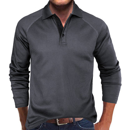 Herren Poloshirt Langarm Modern Berlin Stil