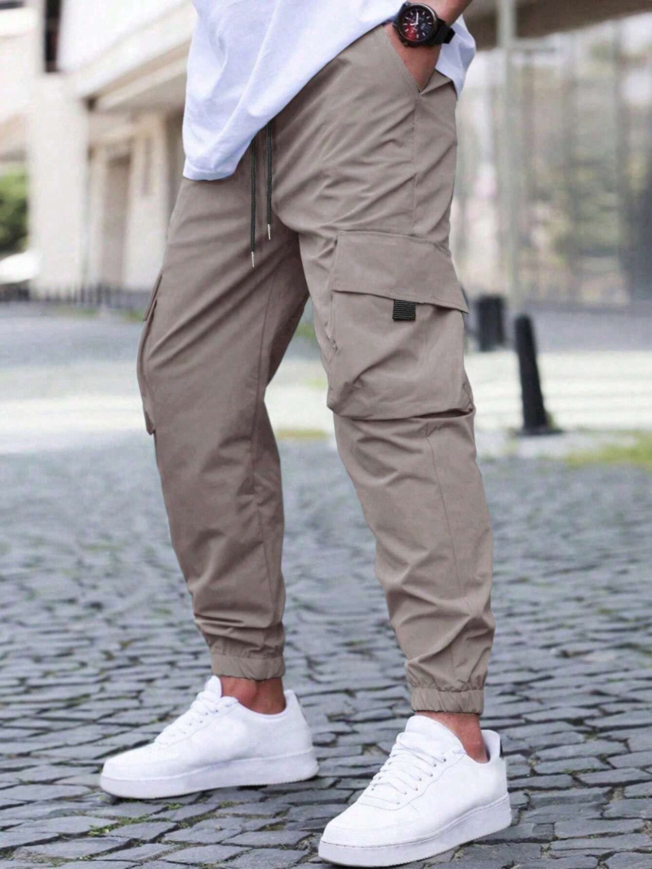 Herren Cargo-Jogger Bequem Elastisch Viel Taschen