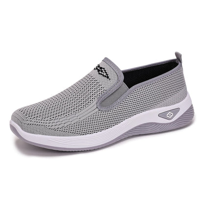 Damen Sportschuhe Bequem Slip-On Atmungsaktiv Weiß