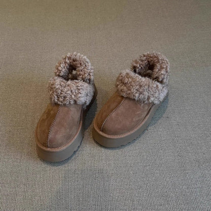 Damen Clogs Weich Fell Innenfutter Rutschfest