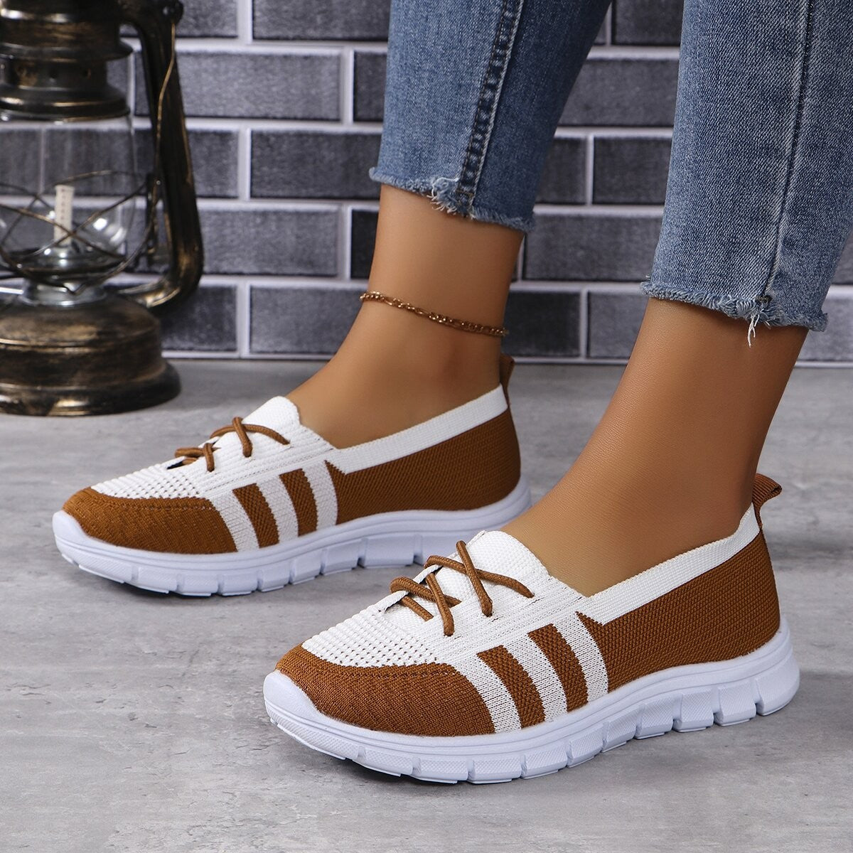 Damen Sneaker Sportlich atmungsaktiv Flexibel Laufschuhe