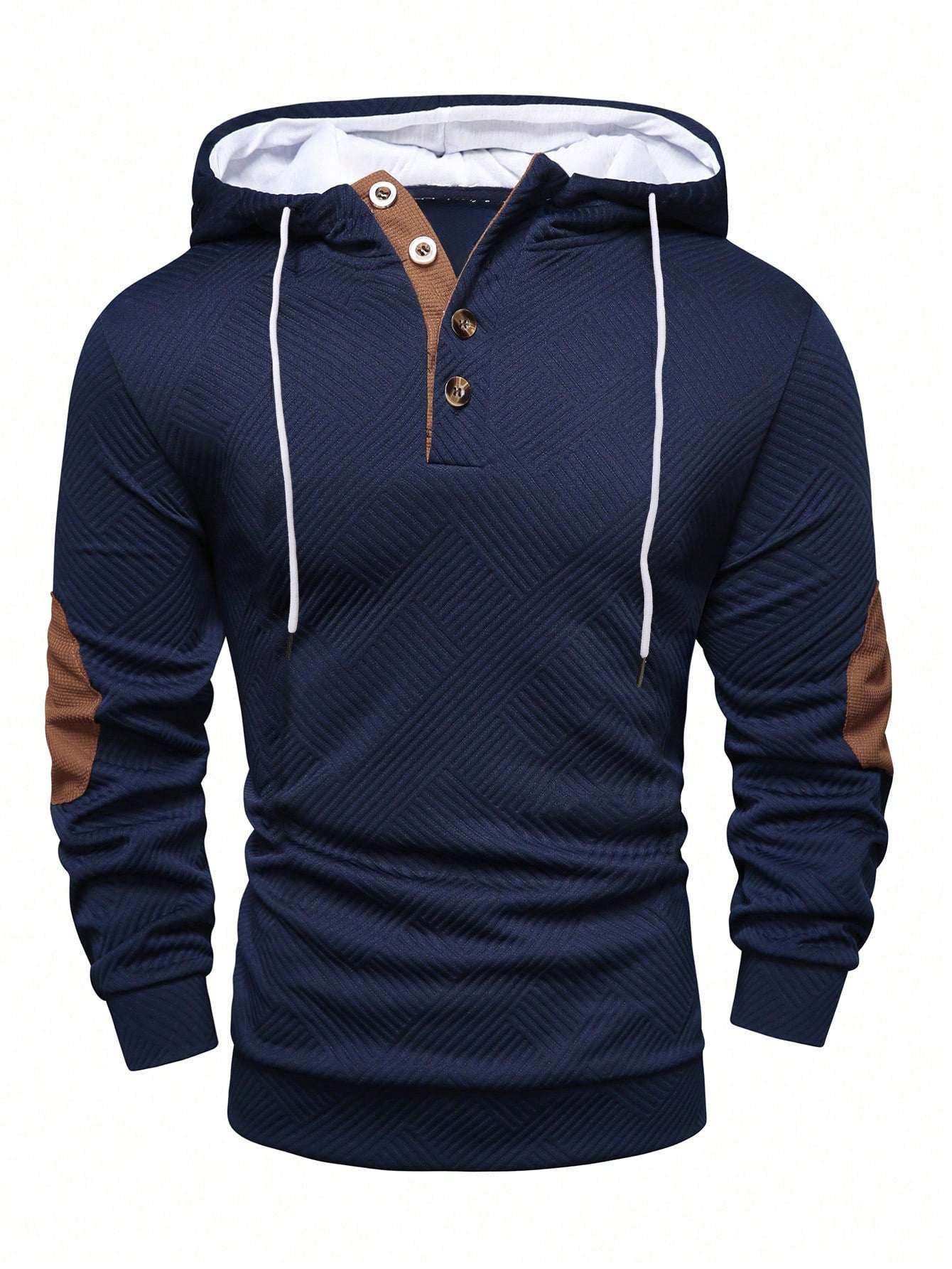 Herren Kapuzenpullover Sportlich Modern Strukturdesign