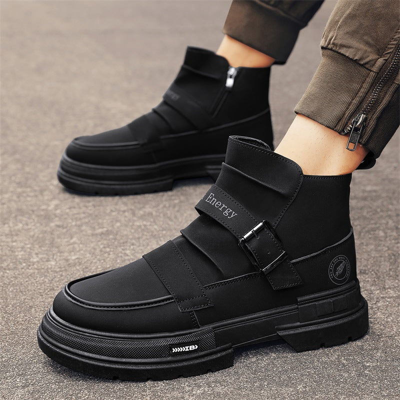 Damen Stiefel Mid Cut Robust mit verstellbarem Riemen
