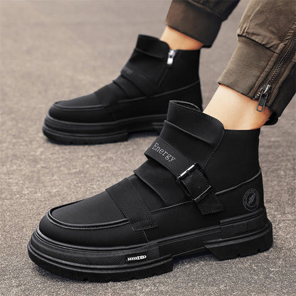 Damen Stiefel Mid Cut Robust mit verstellbarem Riemen