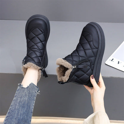 Damen Winterstiefel Warm Gepolstert Fleece Innensohle