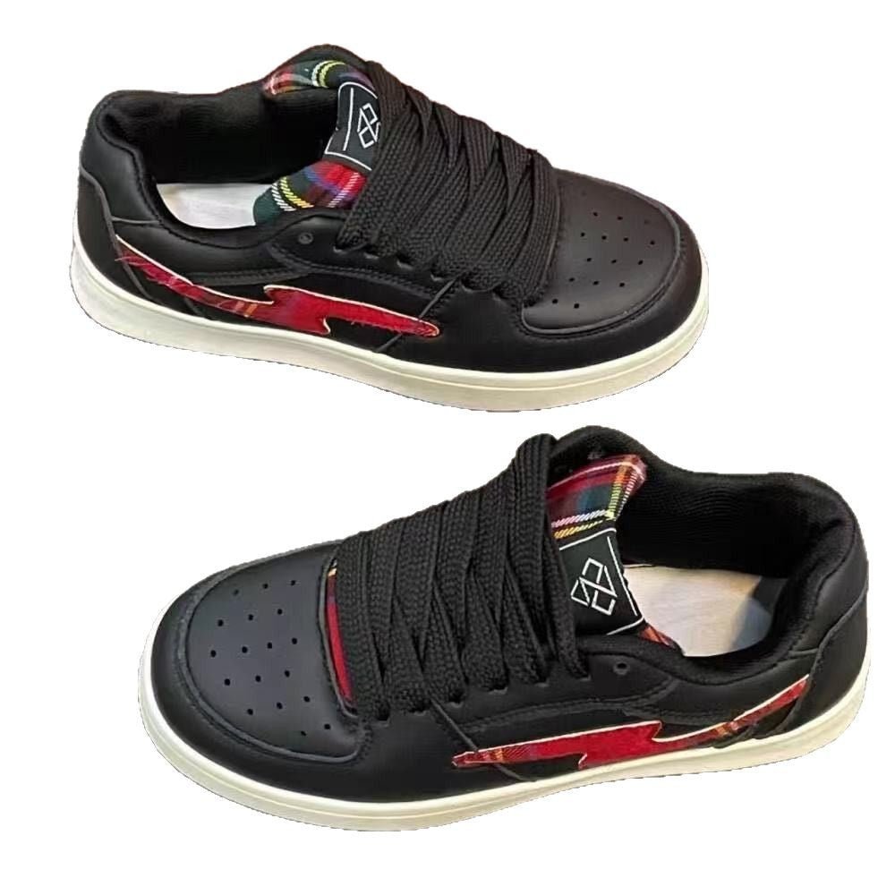 Damen Sneaker Sportlich Zweifarbig Karomuster
