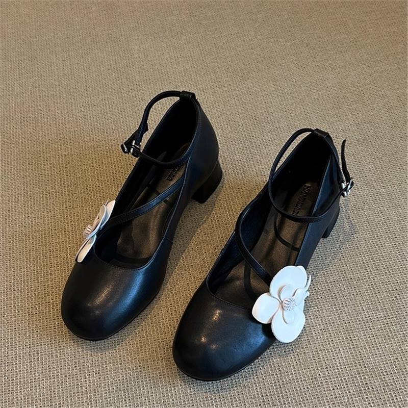 Damen Ballerinas Bequem Blumen Detail Sommer