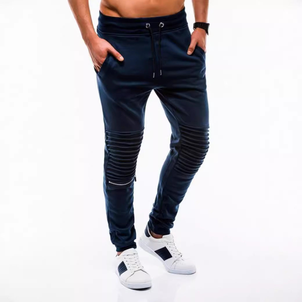 Herren Jogginghose Elastisch Mit Rippmuster Modern