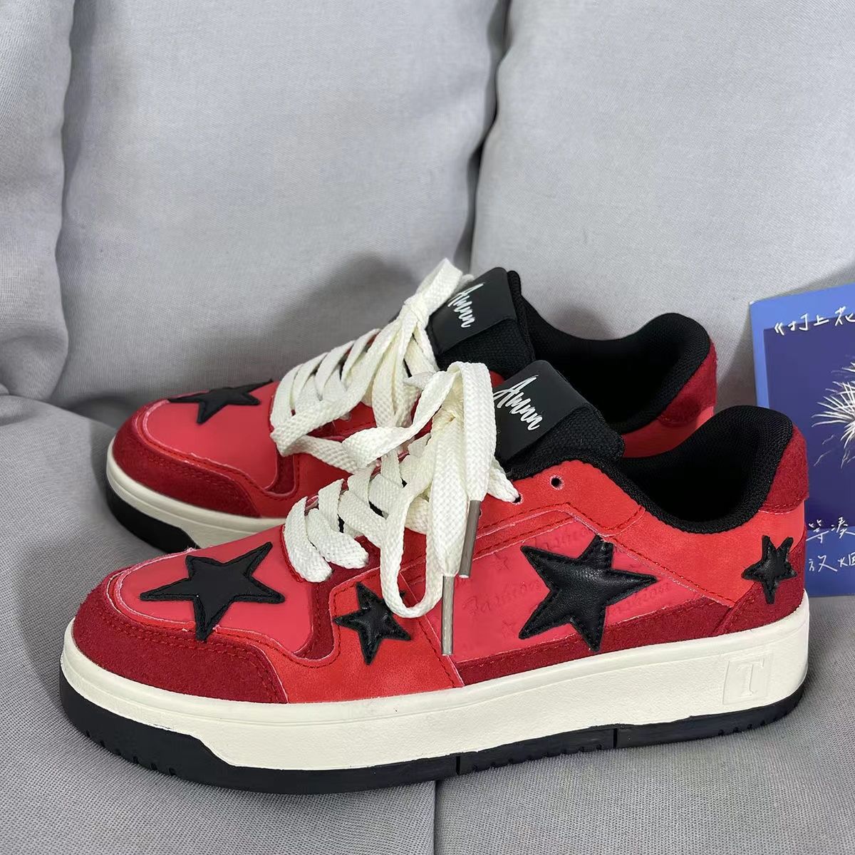 Damen Sneaker Sternen-Design Weiches Innenfutter Modisch - BerlinGlamour