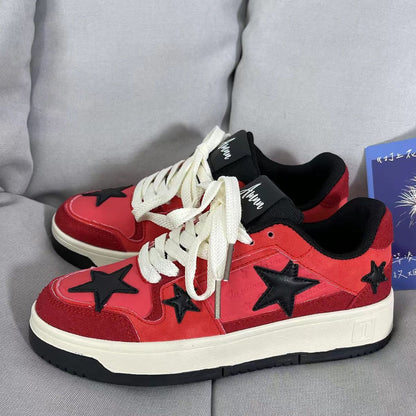 Damen Sneaker Sternen-Design Weiches Innenfutter Modisch - BerlinGlamour