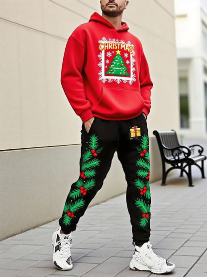 Weihnachts Pullover Set Herren Kapuzenpullover Jogginghose