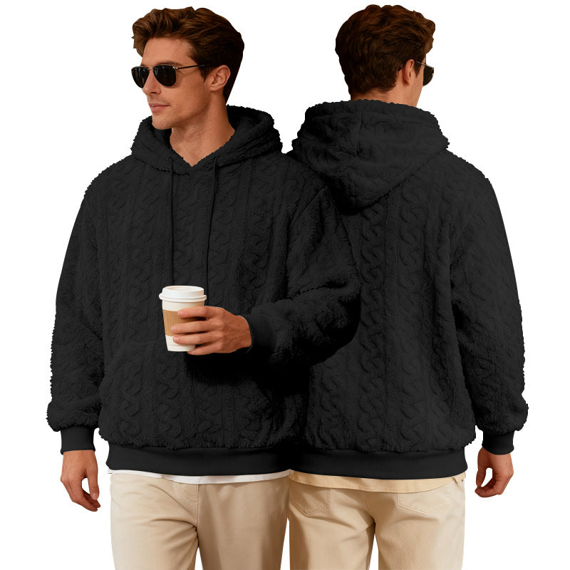 Herren Hoodie Fleece Weich Warm Strukturierung