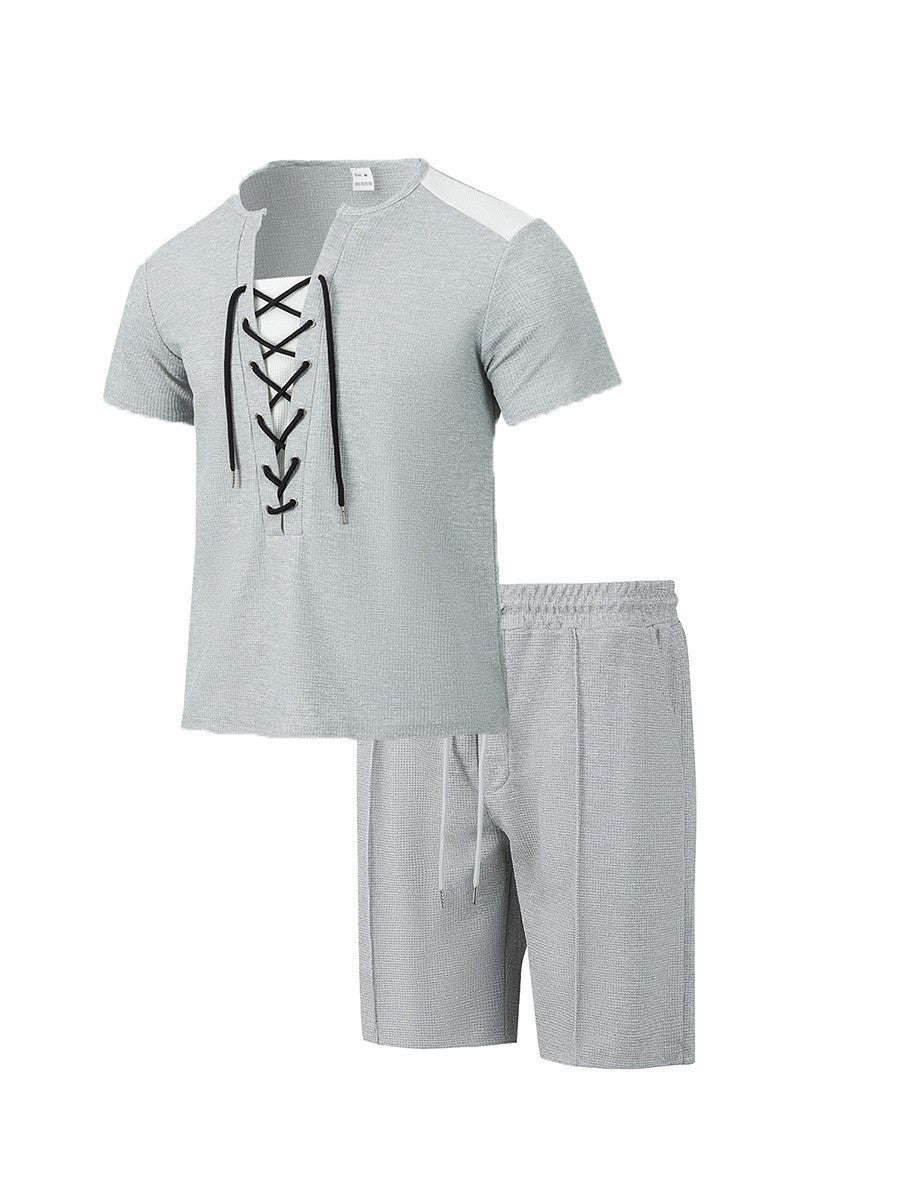 Herren Sportset Mit Schnürung Modern Sportlich