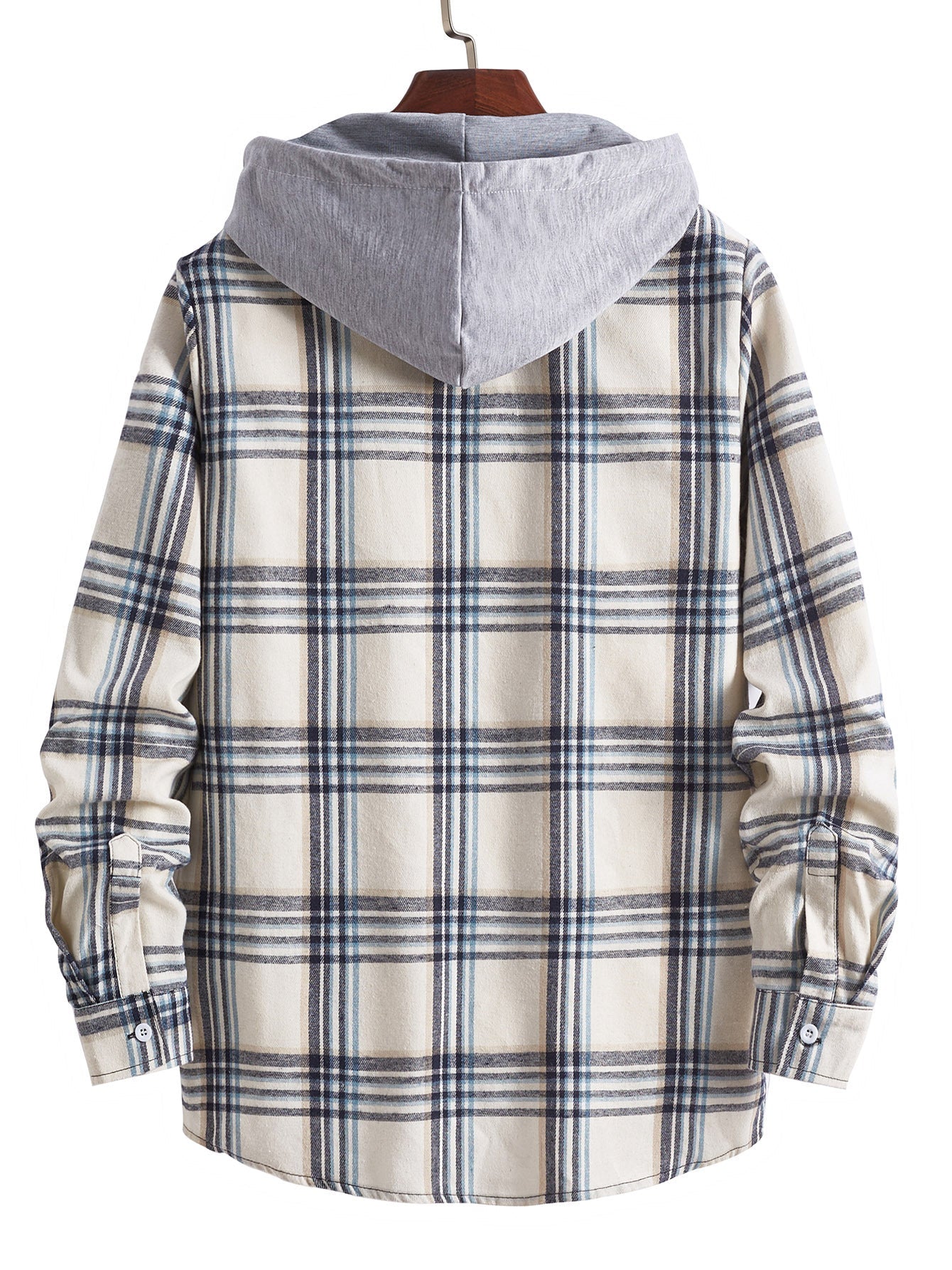 Herren Bluse Kapuze Karo Flanell Übergröße