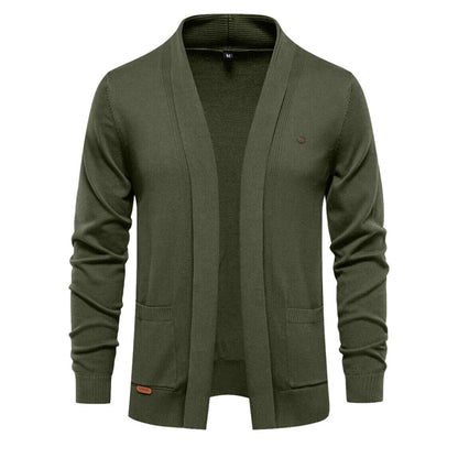 Herren Strickjacke Offener Kragen Praktisch Warm