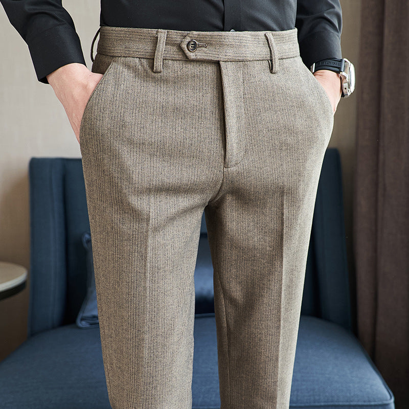 Herren Anzughose Slim Fit Schmal Schwarze Hose - BerlinGlamour