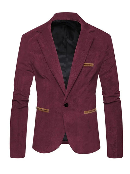 Herren Blazer Wildleder Modisch Strukturiert Schwarz