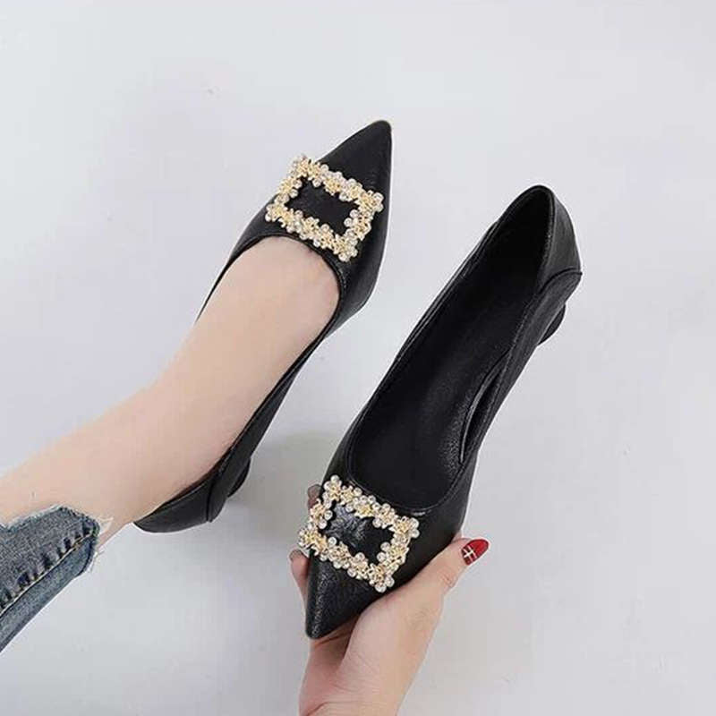 Damen Ballerinas Schmuckdetail Weich Innenfutter Elegant