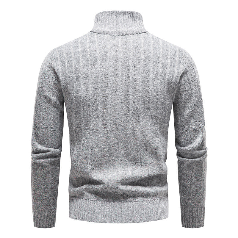 Herren Strickpullover Elegante Kurzjacke Stehkragen
