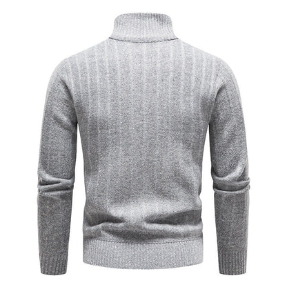 Herren Strickpullover Elegante Kurzjacke Stehkragen