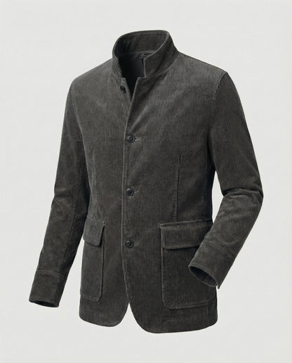 Herren Cordmantel Knöpfe Braun Elegant