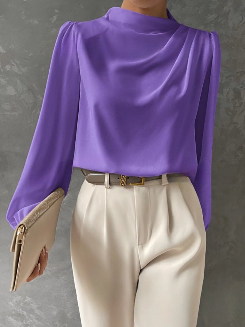 Damenbluse Elegante Langarm Lässig Modern