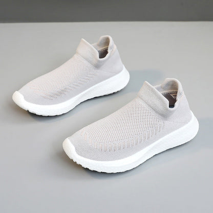 Damen Sneaker Atmungsaktiv Slip-On Schuhe Bequem