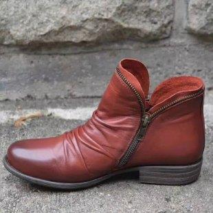 Damen Boots Ankle Modisch Asymmetrisch Reißverschluss
