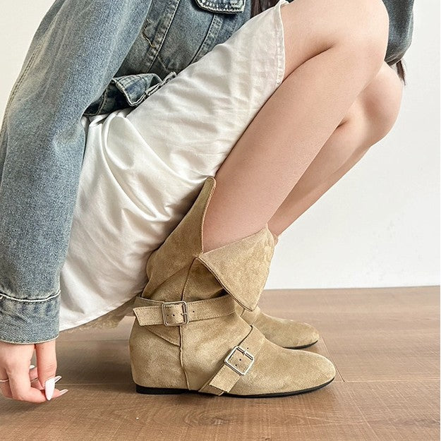 Damen Stiefeletten Schnürsenkel Knöchelstiefel Frauen Mode