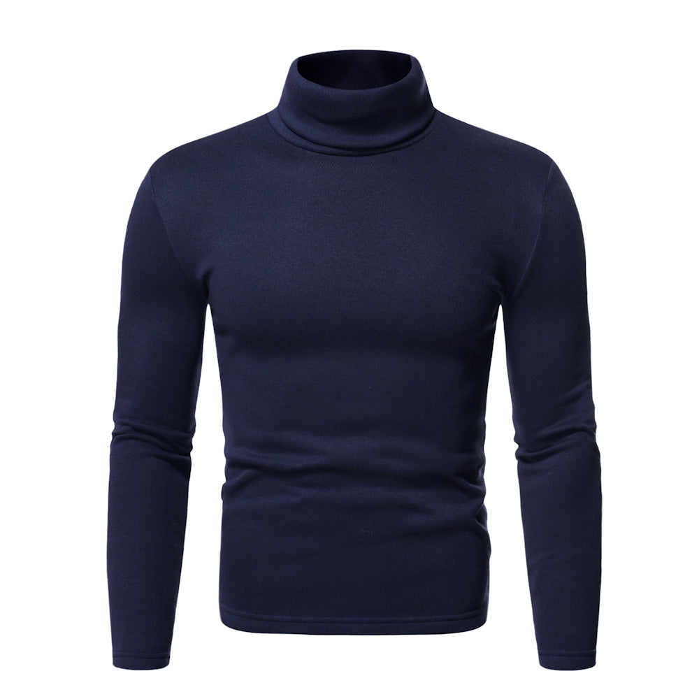 Herren Rollkragenpullover Weich Baumwolle Slim Fit Modern