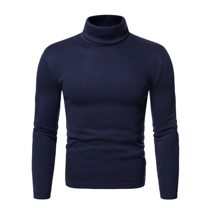 Herren Rollkragenpullover Weich Baumwolle Slim Fit Modern