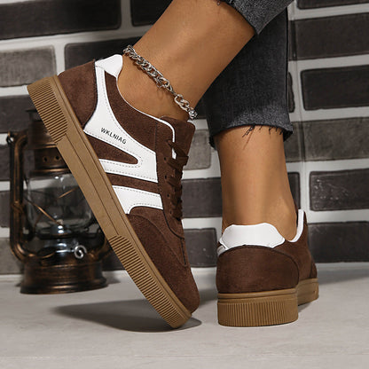 Damen Sneaker Suede Sportlich Modern Rutschfest
