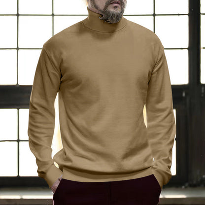 Herren Rollkragenpullover Elegantes Design Schwarz