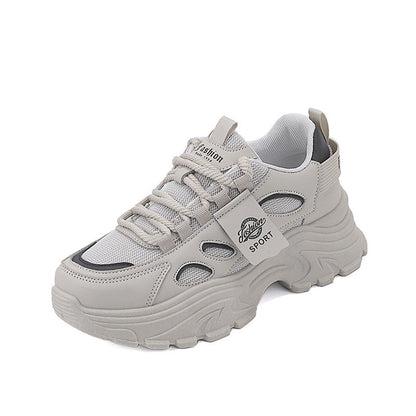Damen Sneaker Sportlich Chunky Rutschfest Weiße
