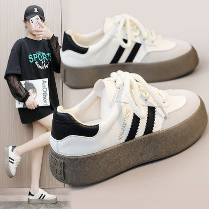 Damen Sneaker Modisch Platte Schnitt Auffällig - BerlinGlamour
