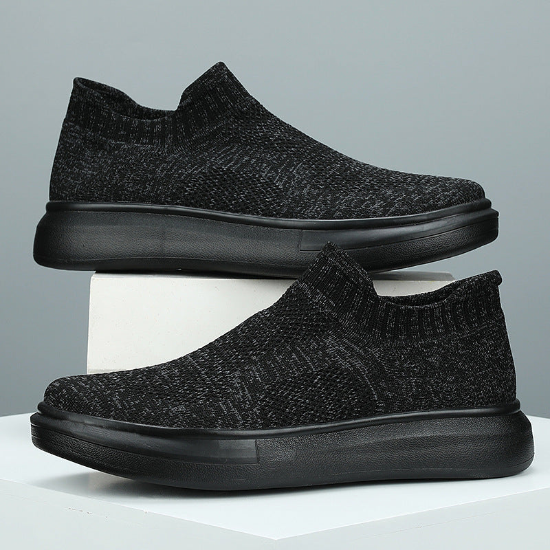 Damen Sneaker Strick Schuhe Flexibel Rutschfest