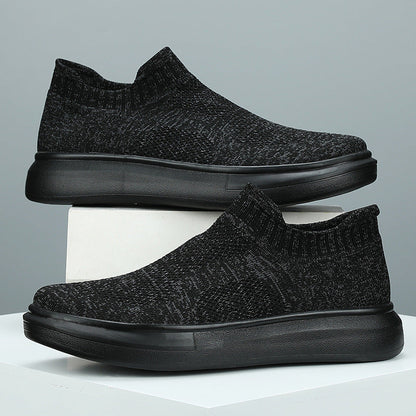 Damen Sneaker Strick Schuhe Flexibel Rutschfest