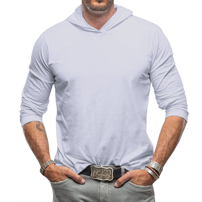 Herren Hoodie Langarm Lässig Bequem Grau