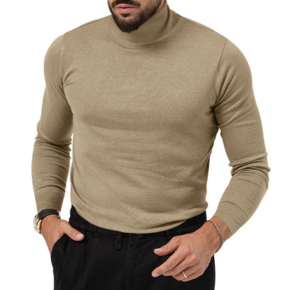 Herren Pullover Rollkragen Feinwolle Atmungsaktiv Elegante Optik