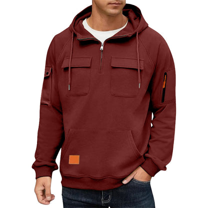 Herren Alltags-Hoodie mit praktischen Taschen BerlinGlamour: Herren Alltags-Hoodie ist ein stylisches und vielseitiges Accessoire für Damen, das mit einer Vielzahl von praktischen und modischen