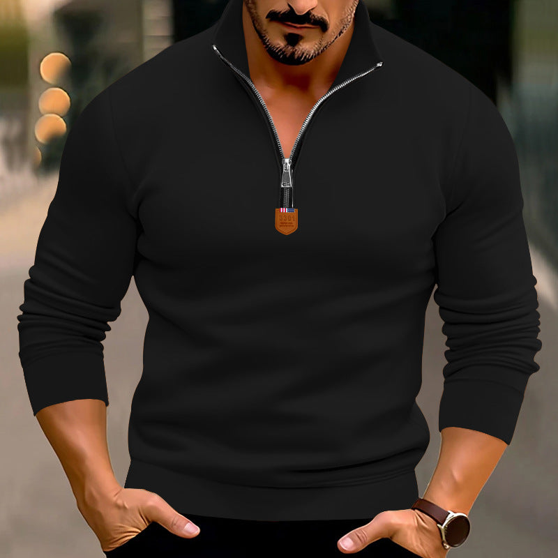 Herren Pullover Kurz Reißverschluss Modern Glamour
