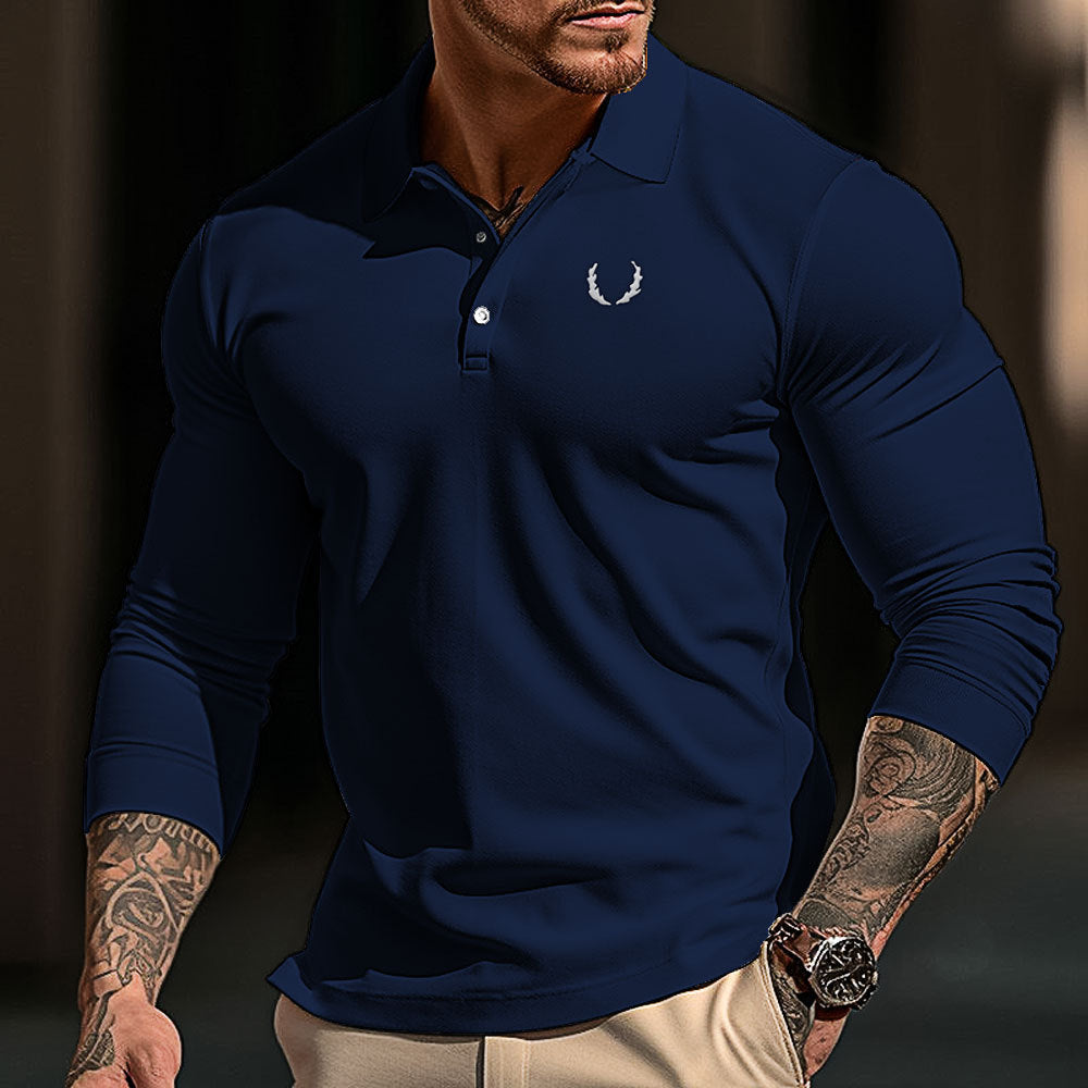 Herren Poloshirt Langarm atmungsaktiv Sportlich Elegant - BerlinGlamour
