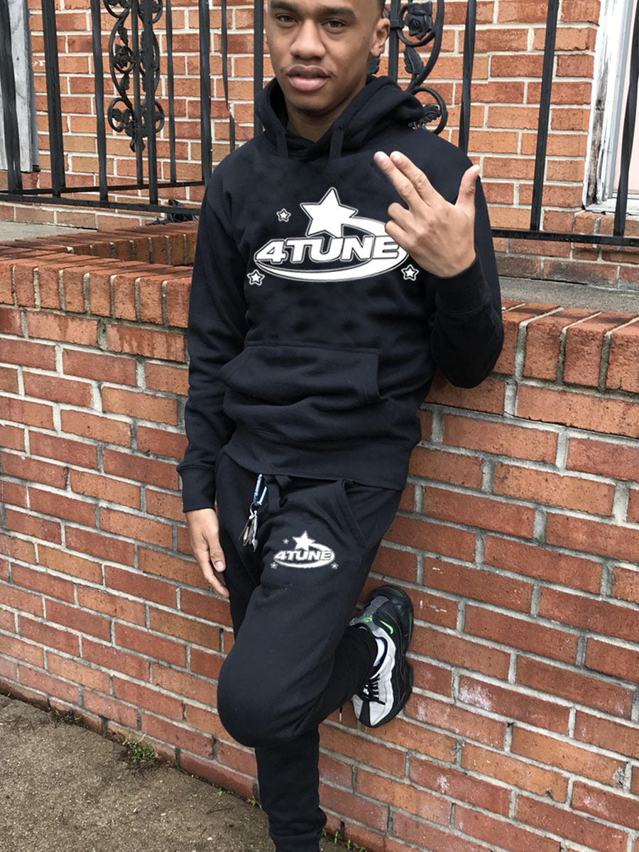 Herren Sportswear Hoodie Jogginghose Set mit Logo Druck Modern