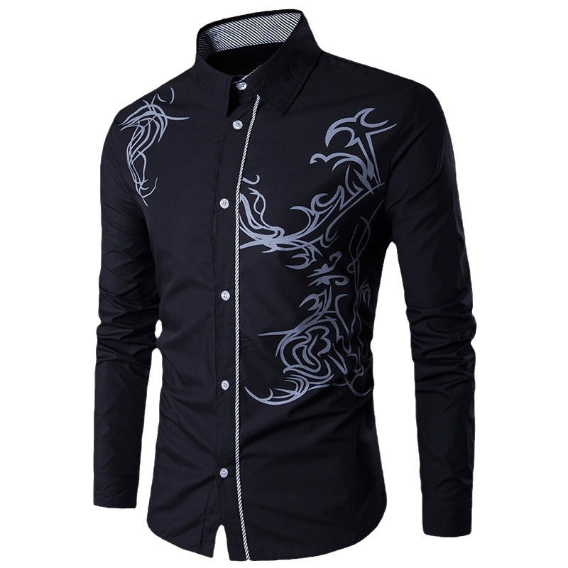Herren Hemd Modern Grafikdesign Elegant Berlin Style