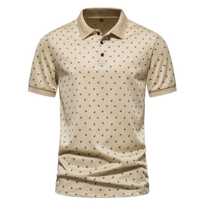 Herren Poloshirt Modern Atmungsaktiv mit Muster